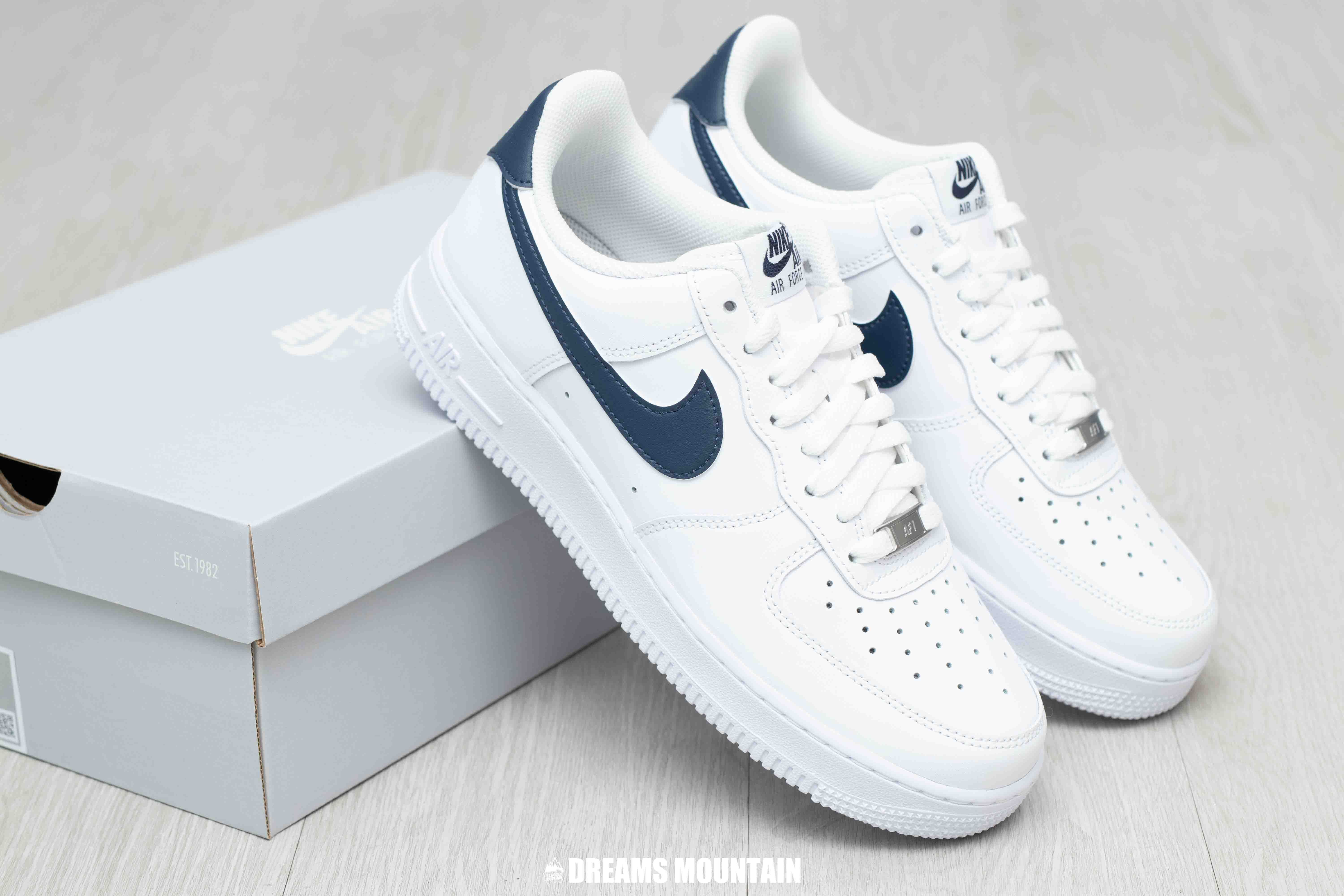 【預訂】NIKE AIR FORCE 1 LOW 白深海軍藍-MEN