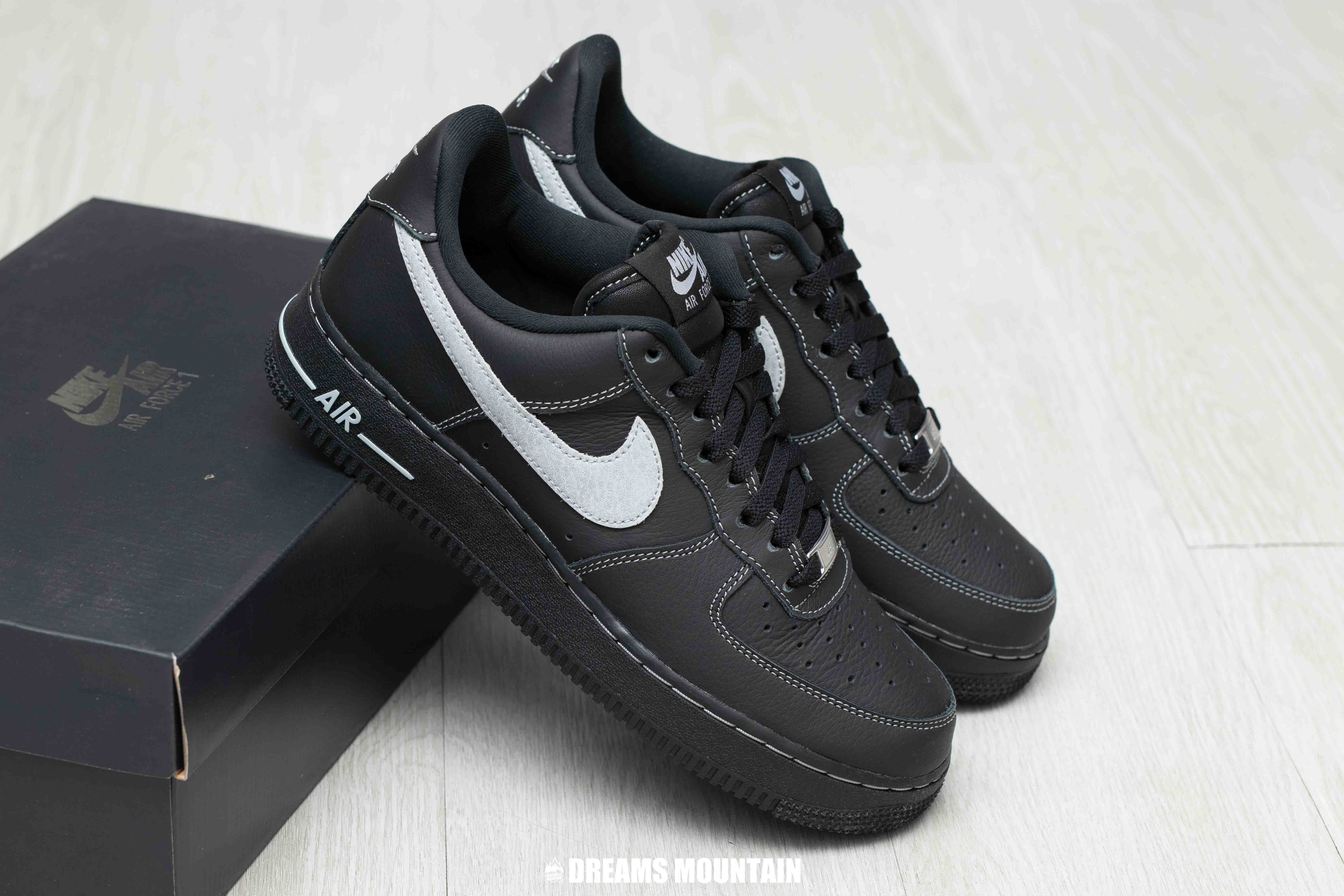 【預訂】NIKE AIR FORCE 1 LOW 全黑明線灰-MEN