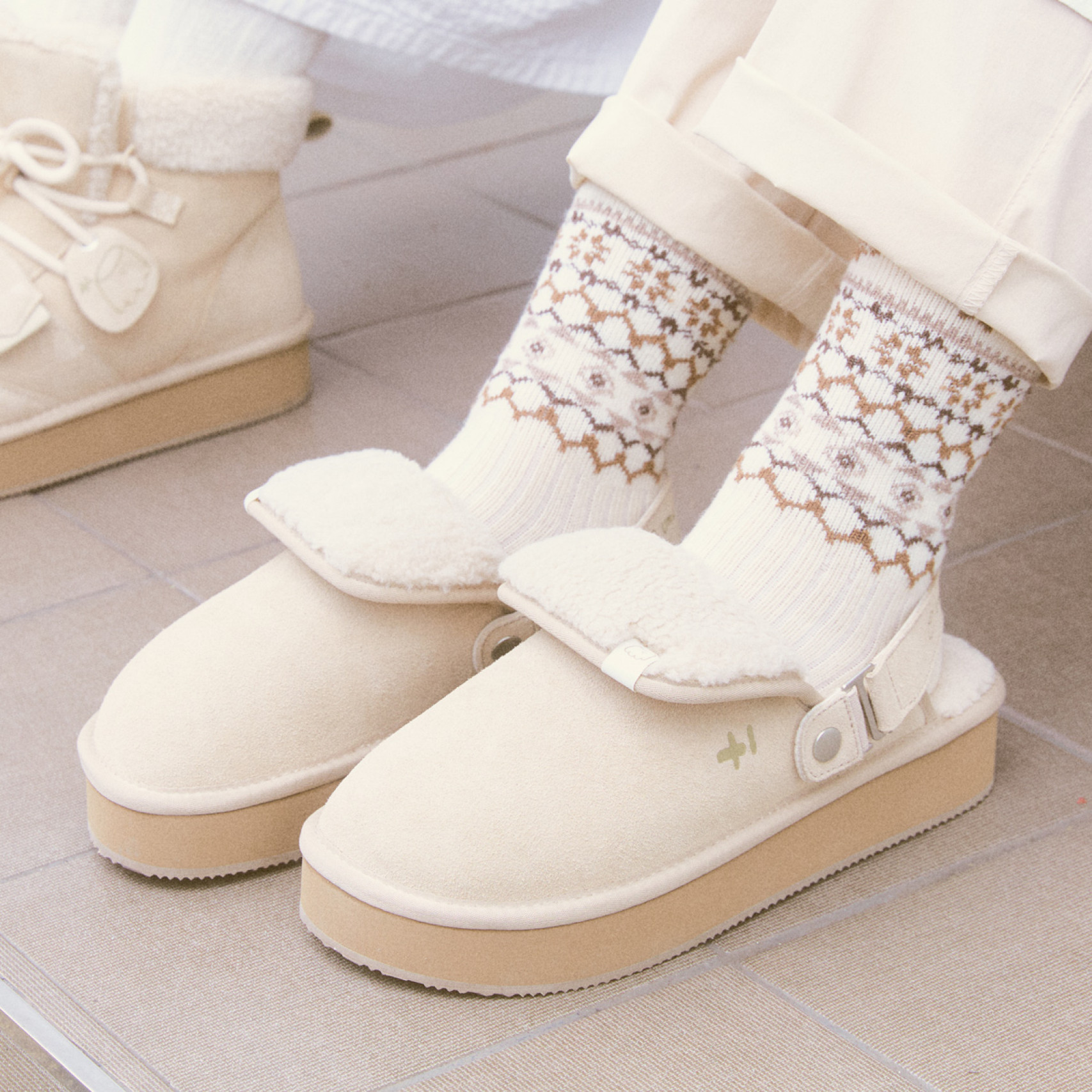 韓國限定｜OTZ Ballony Platform Banding Slides (3 Colours)