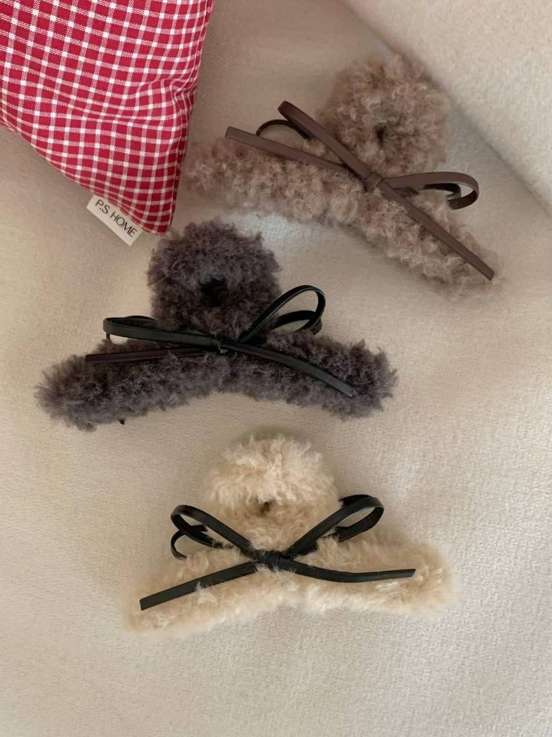羊羔毛Hairclip - 🐻質感滿分 **Special price**