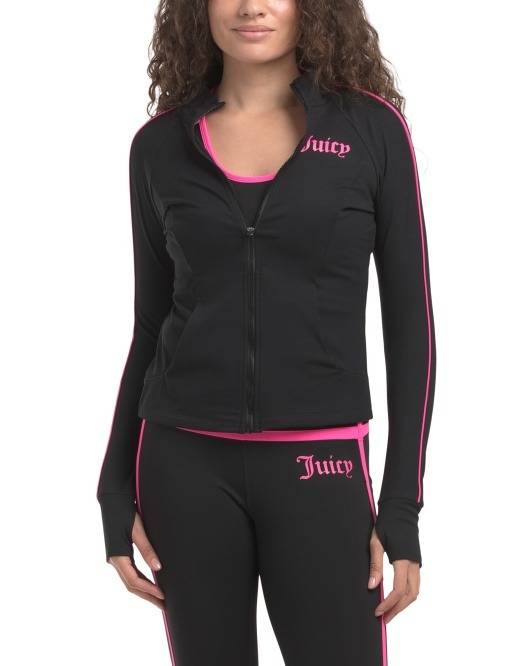 【預購】JUICY COUTURE H010953 女裝修身高領運動外套