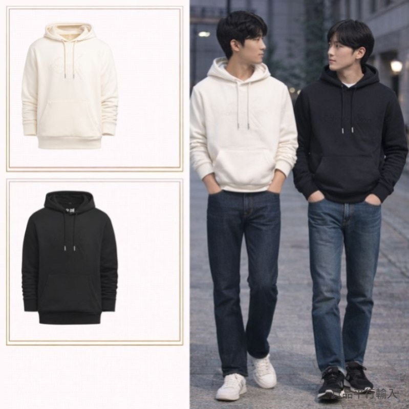 【預購】CALVIN KLEIN H010956 男裝刺繡LOGO衛衣