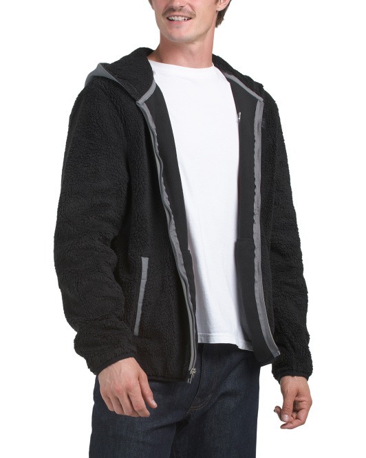 【預購】TRUE RELIGION H010958 男裝羊羔絨撞色連帽外套