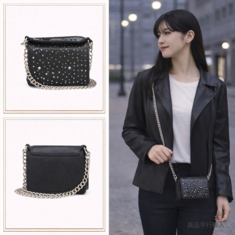 【預購】JUICY COUTURE H010961 閃鑽迷你鍊帶斜咩袋