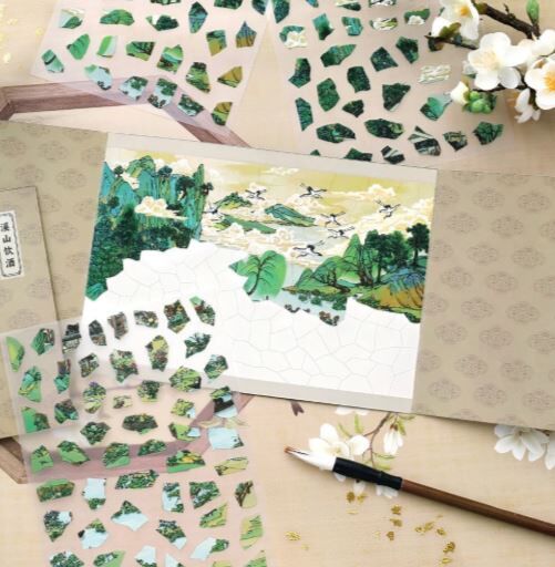 造景贴纸 旧物修复第三弹 古风美景 530-531