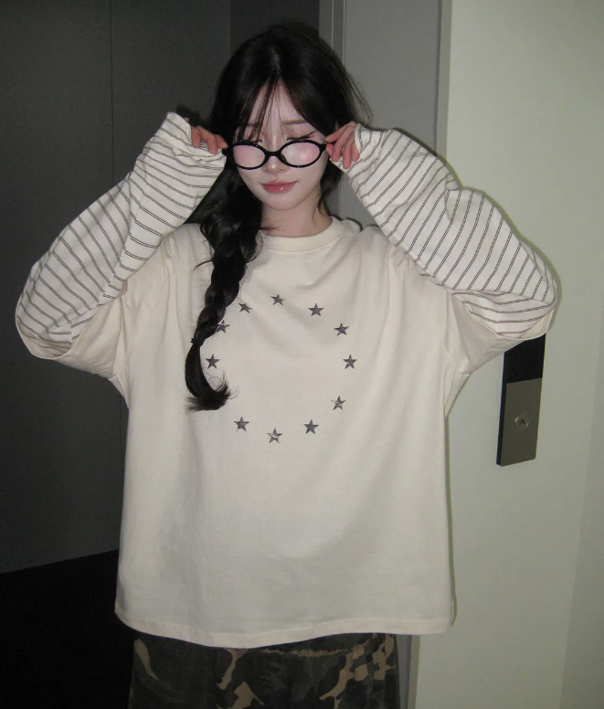 秋冬預訂｜Overfit 星星LAYERED長袖上衣