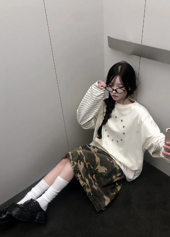 秋冬預訂｜Overfit 星星LAYERED長袖上衣