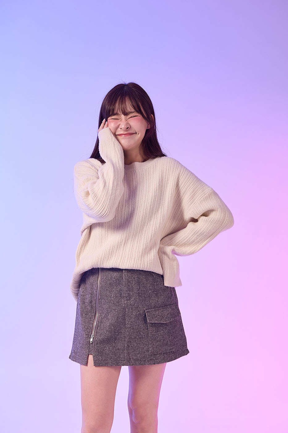 法朵Fado shop｜直坑條壓紋圓領針織衫 0114066 五色