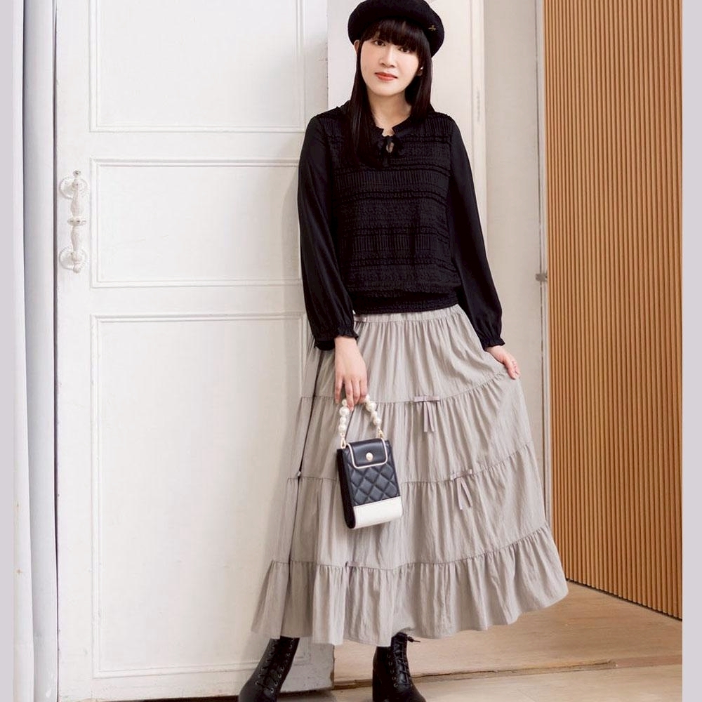 OL宮廷風優雅蝴蝶結造型修身顯瘦蛋糕裙X6391