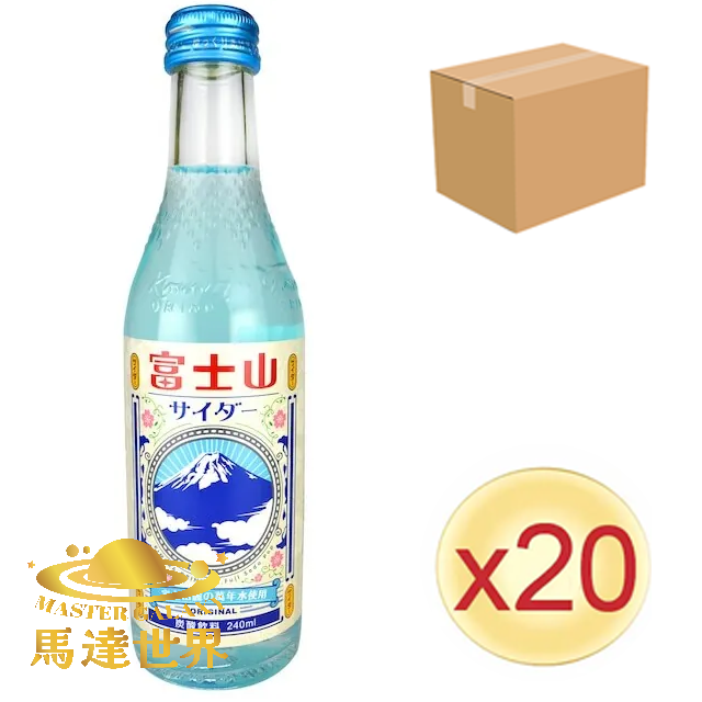 【原箱20支裝】富士山梳打汽水 240ml 日本直送 此日期前最佳：2026/7/25