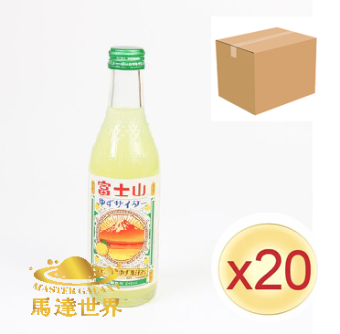 【原箱20支裝】富士山柚子梳打汽水 果汁梳打 240ml 日本直送 此日期前最佳：2027/6/5