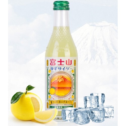 【原箱20支裝】富士山柚子梳打汽水 果汁梳打 240ml 日本直送 此日期前最佳：2027/6/5