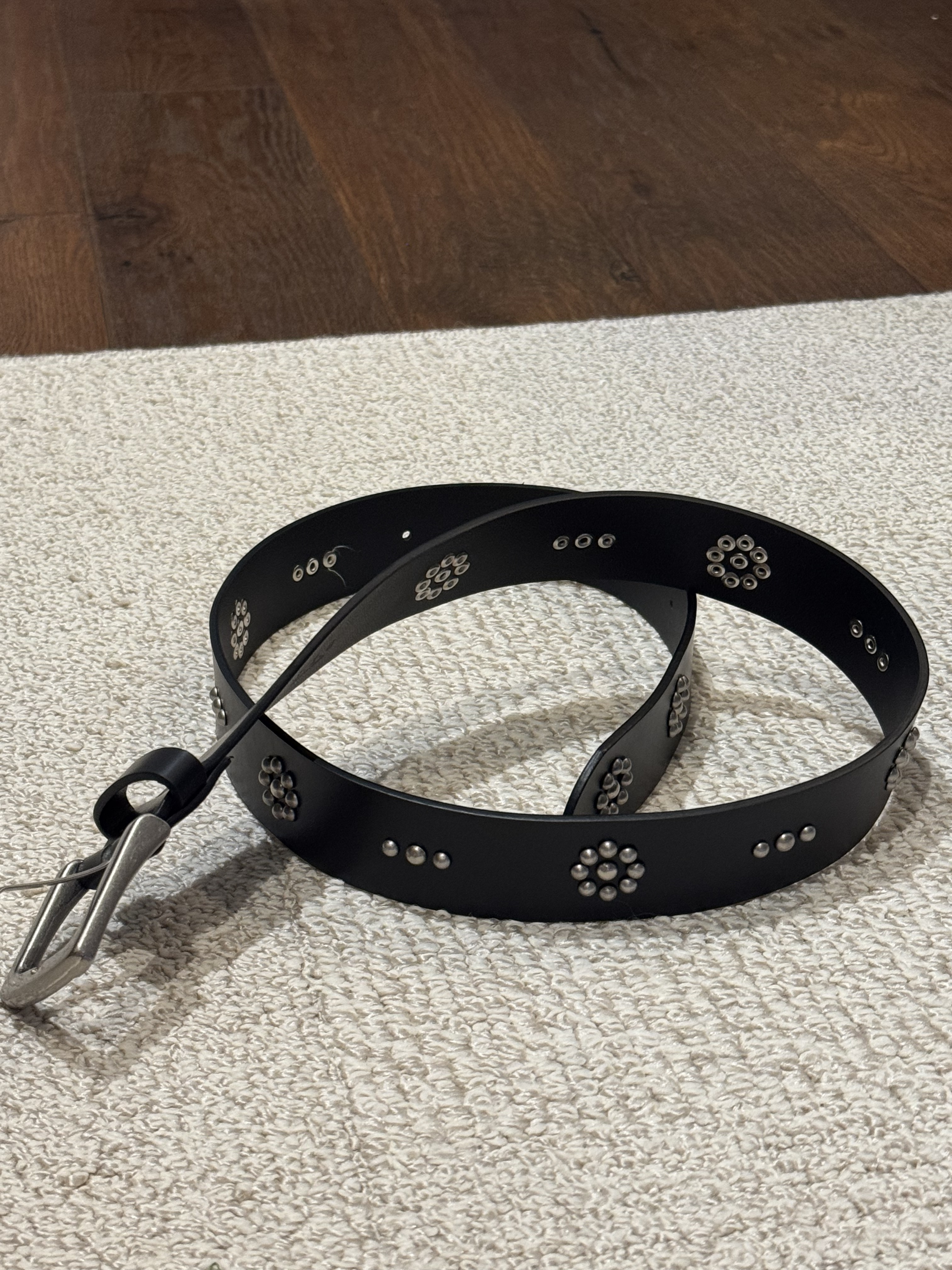 (訂購)個性珠珠皮帶 AC0105(黑)