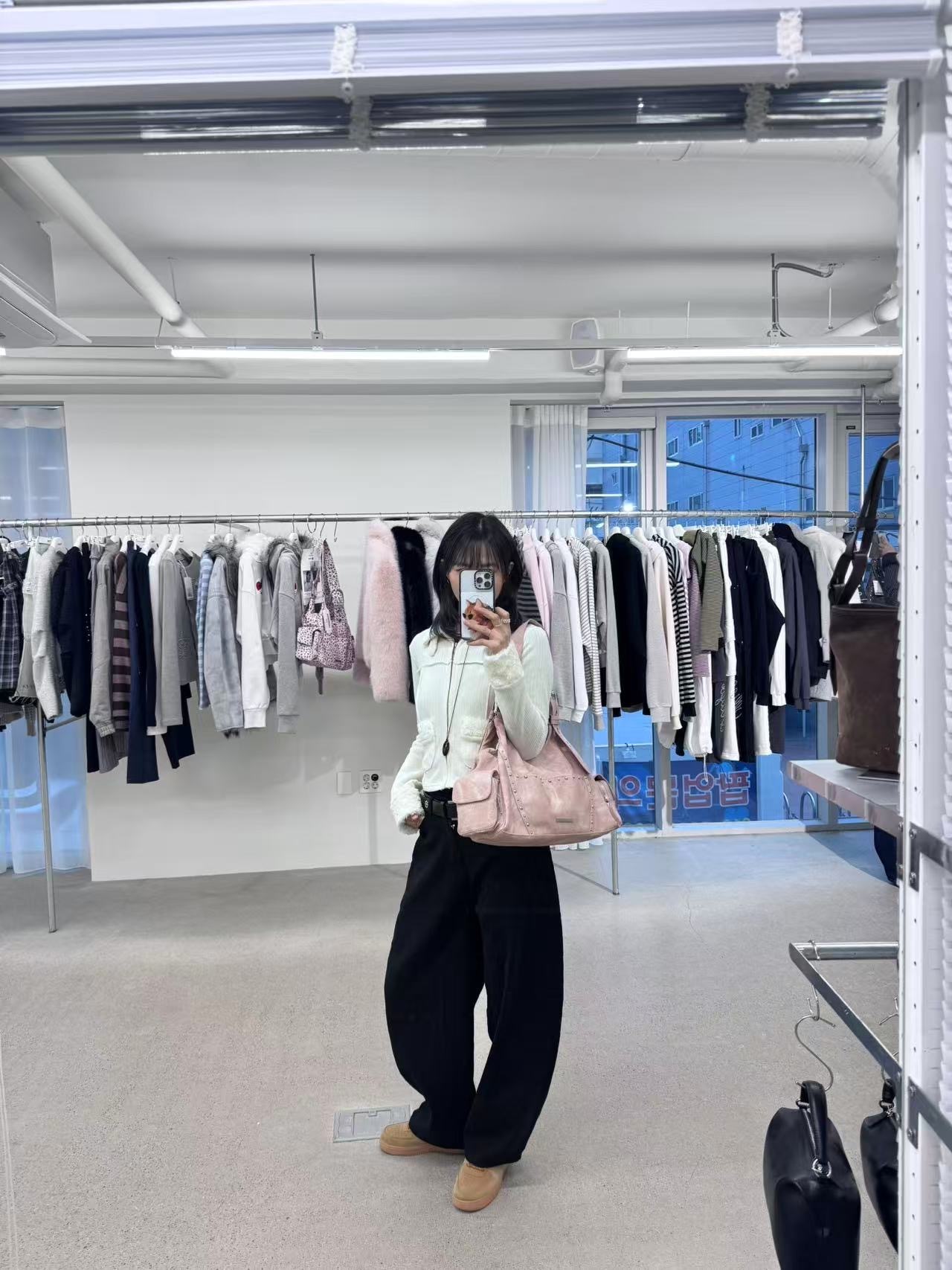 (訂購)秋冬格仔紋氣球褲 P0107(黑/啡)