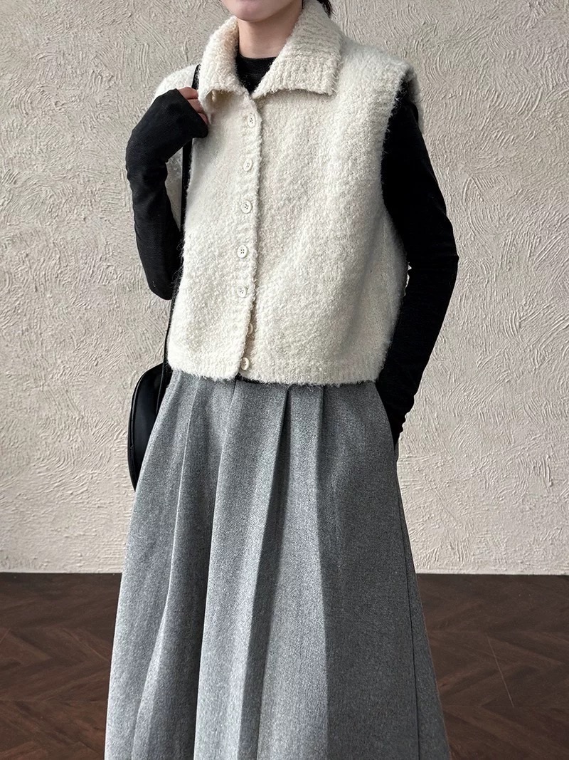 軟糯羊毛背心外套