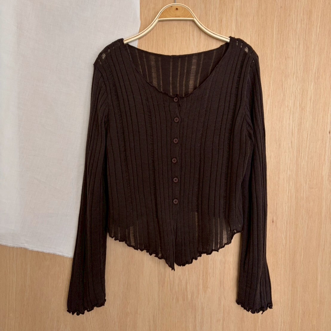 微透感排釦上衣