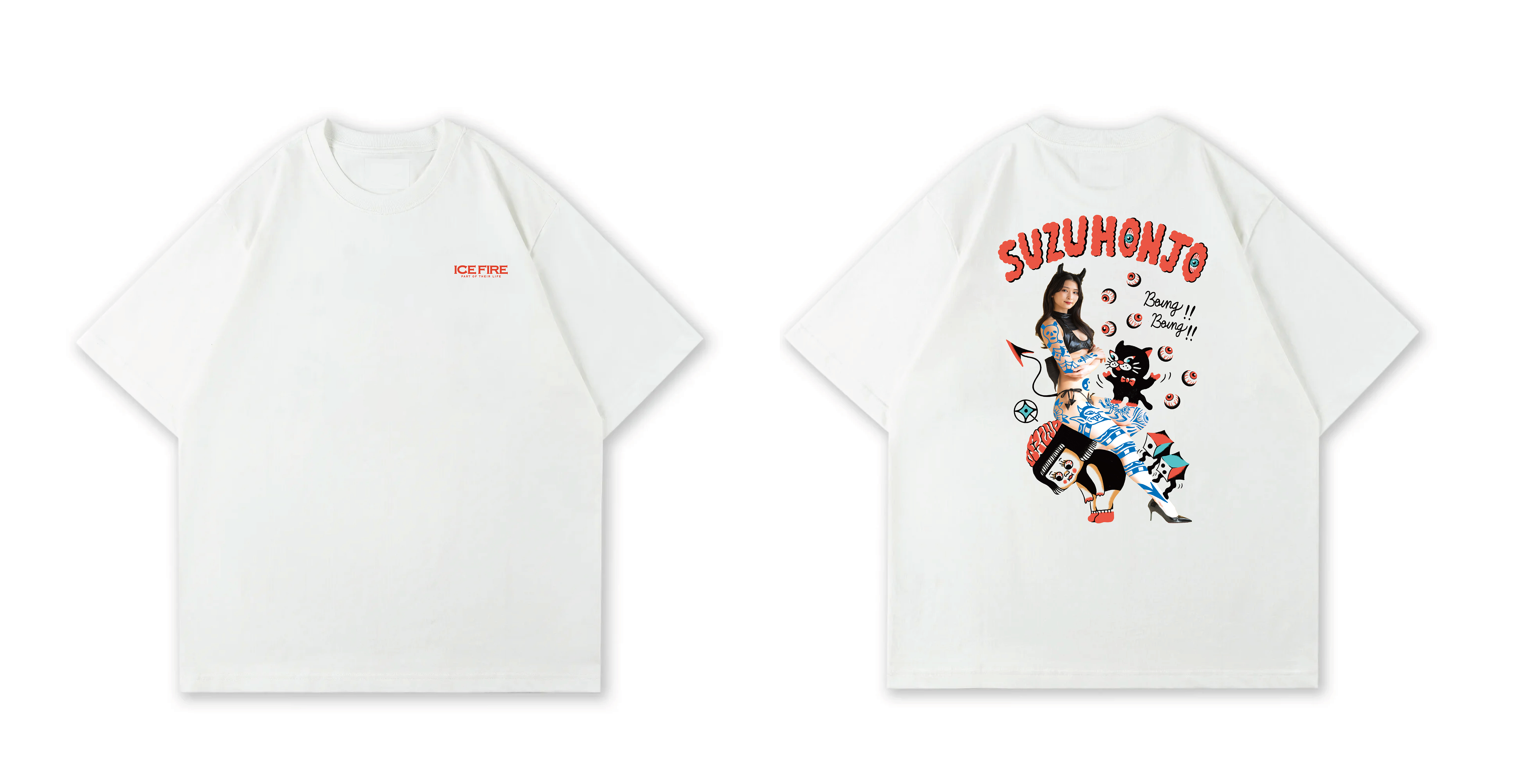 [限定商品] 1 FEB - STONEVIBE x ICE FIRE x DAVE & QUEENIE's TATTOO ART - EXCLSUIVE MERCHANDISE - T-SHIRT