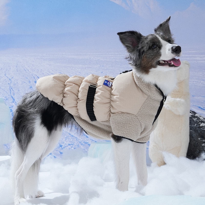 puppygallery｜外出壓紋外套 2.0 象牙白