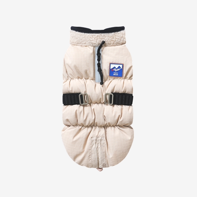 puppygallery｜外出壓紋外套 2.0 象牙白