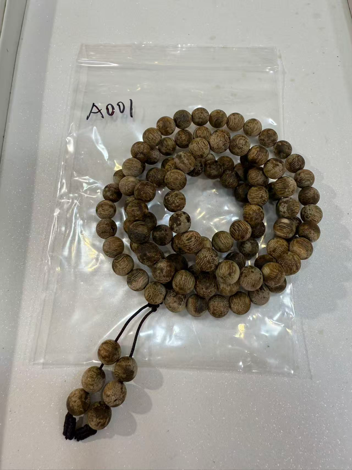 TH001 綠棋手鍊磨砂圓珠多圈 A001 0.8cm 108粒