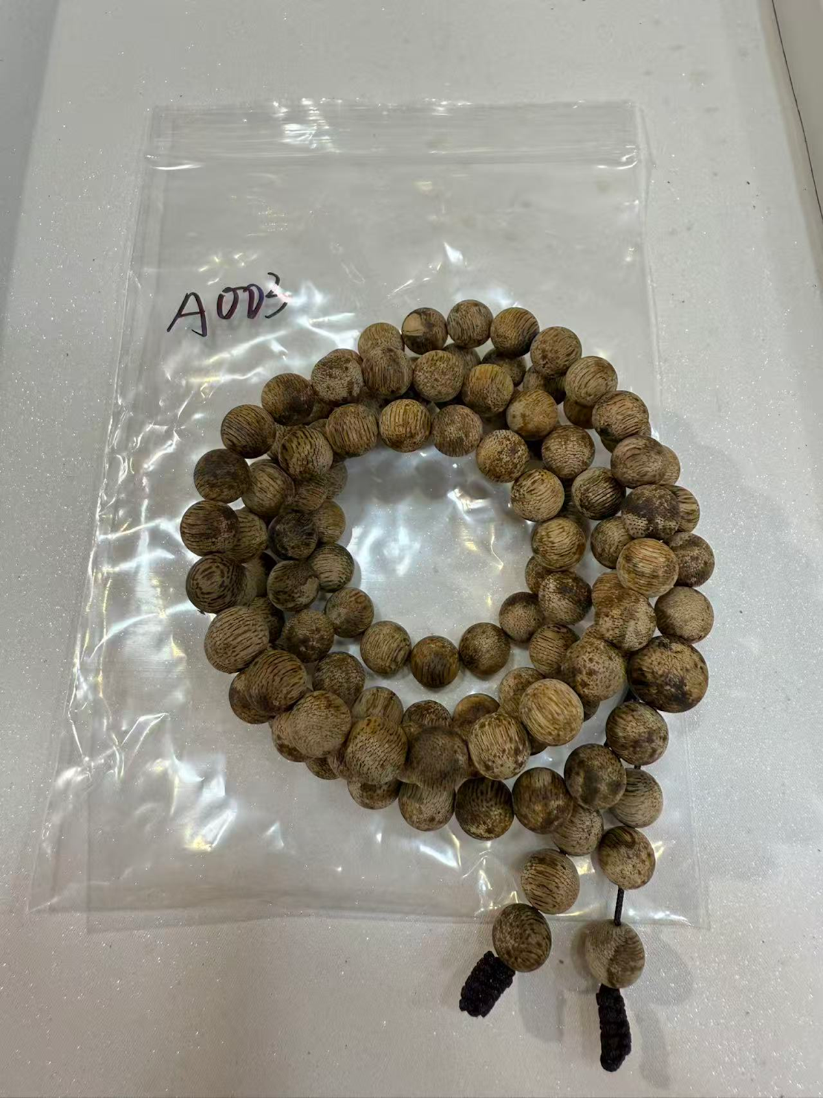 TH003 綠棋手鍊磨砂圓珠多圈 A003 0.8cm 108粒