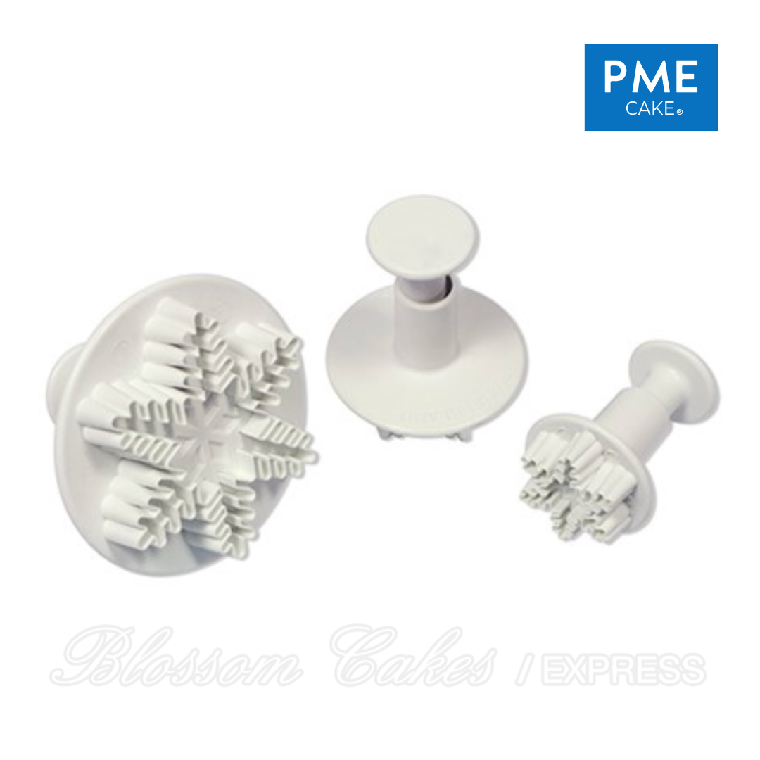 PME Snowflake Plunger Cutters S/M/L - Set of 3