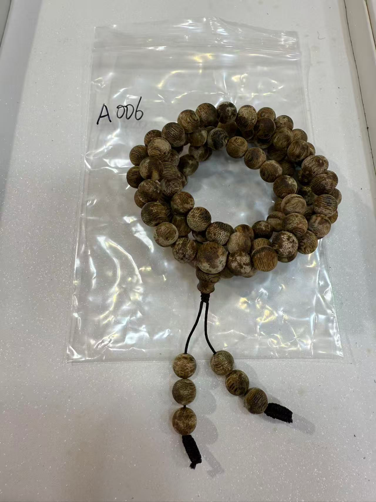 TH006 綠棋手鍊磨砂圓珠多圈 A006 0.8cm 108粒