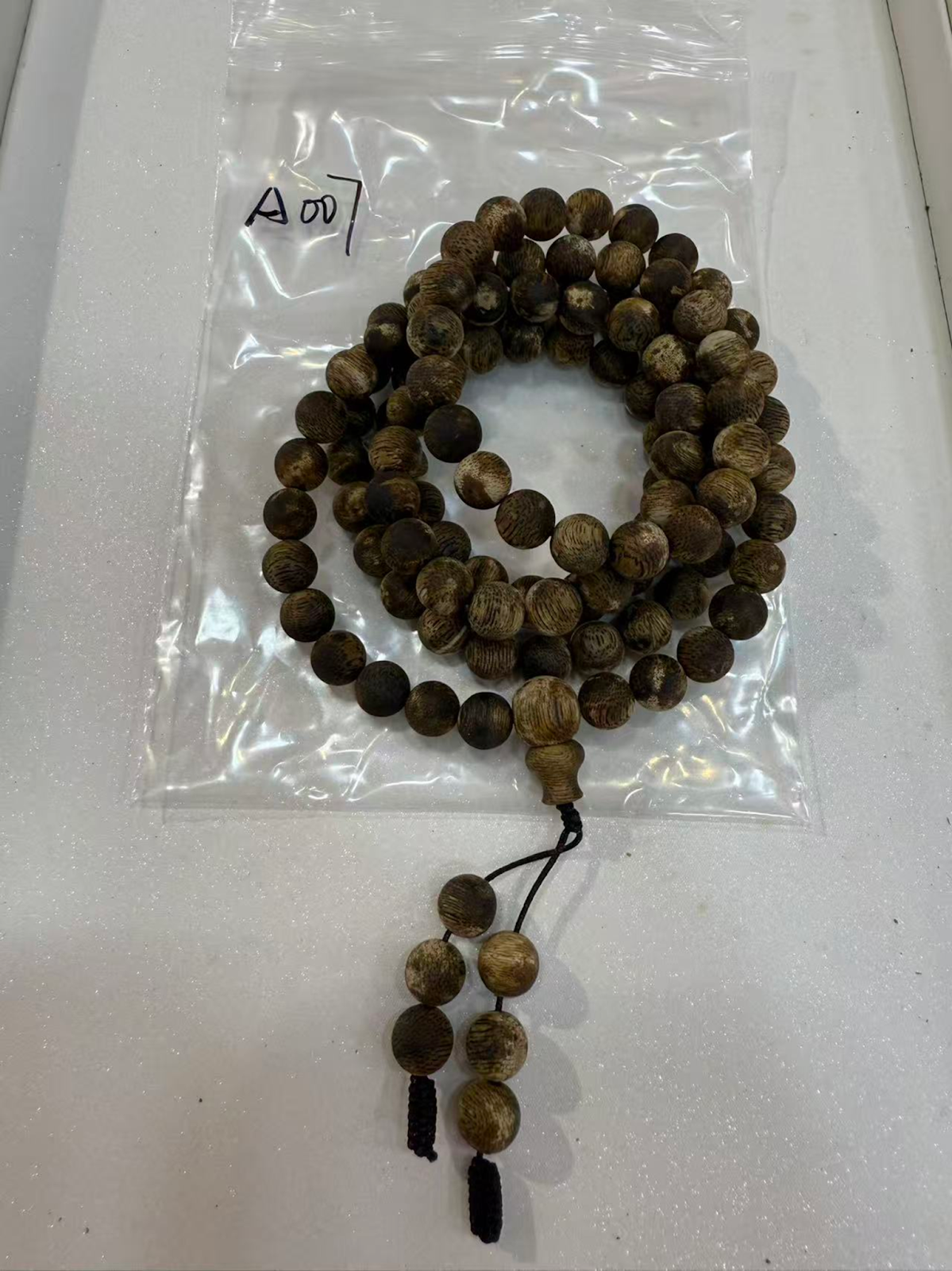 TH007 綠棋手鍊磨砂圓珠多圈 A007 0.8cm 108粒