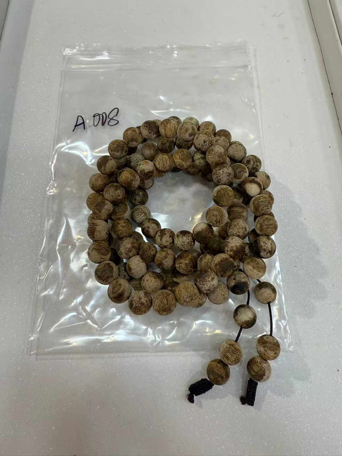 TH008 綠棋手鍊磨砂圓珠多圈 A008 0.8cm 108粒