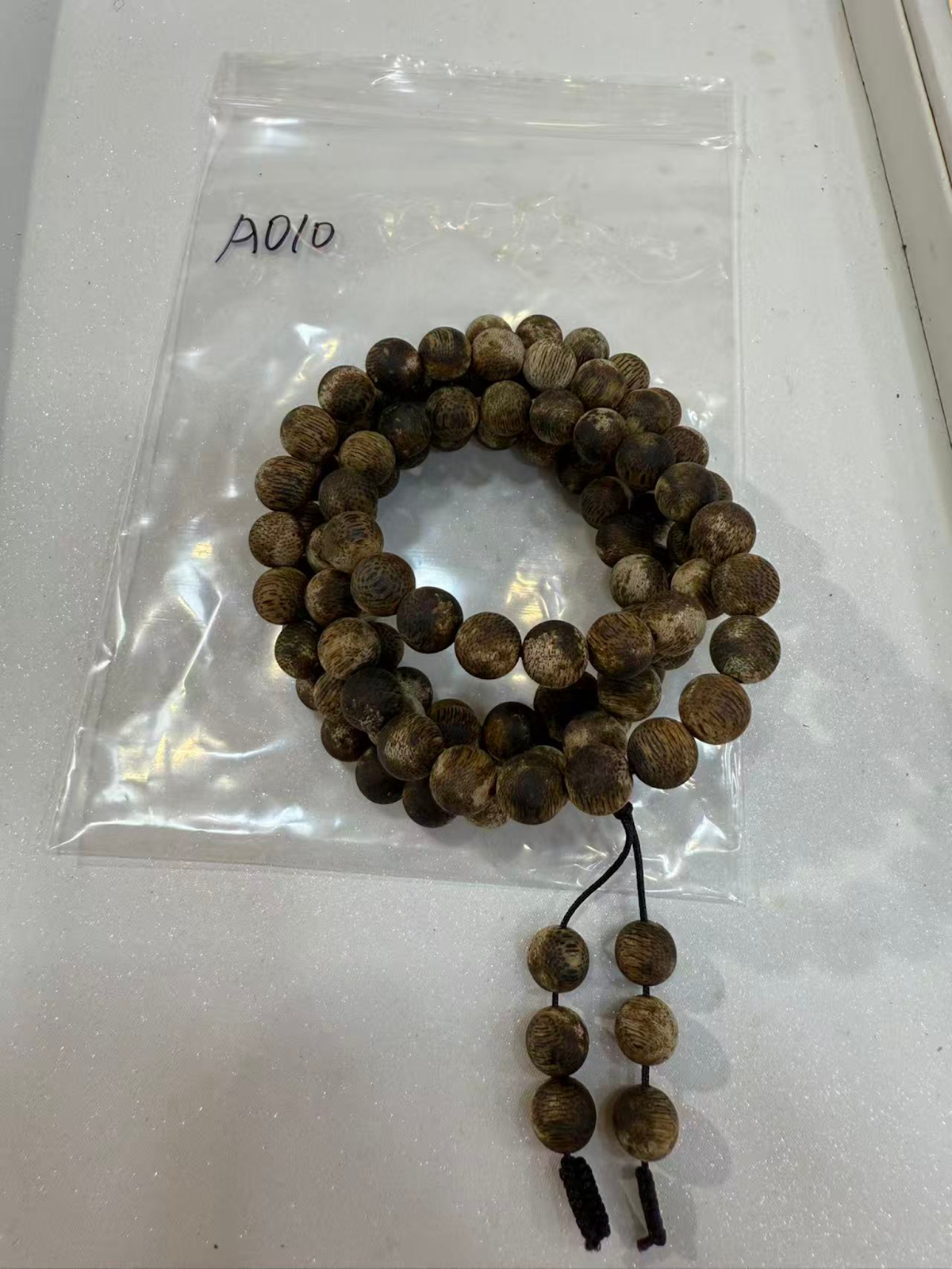 TH010 綠棋手鍊磨砂圓珠多圈 A010 0.8cm 108粒