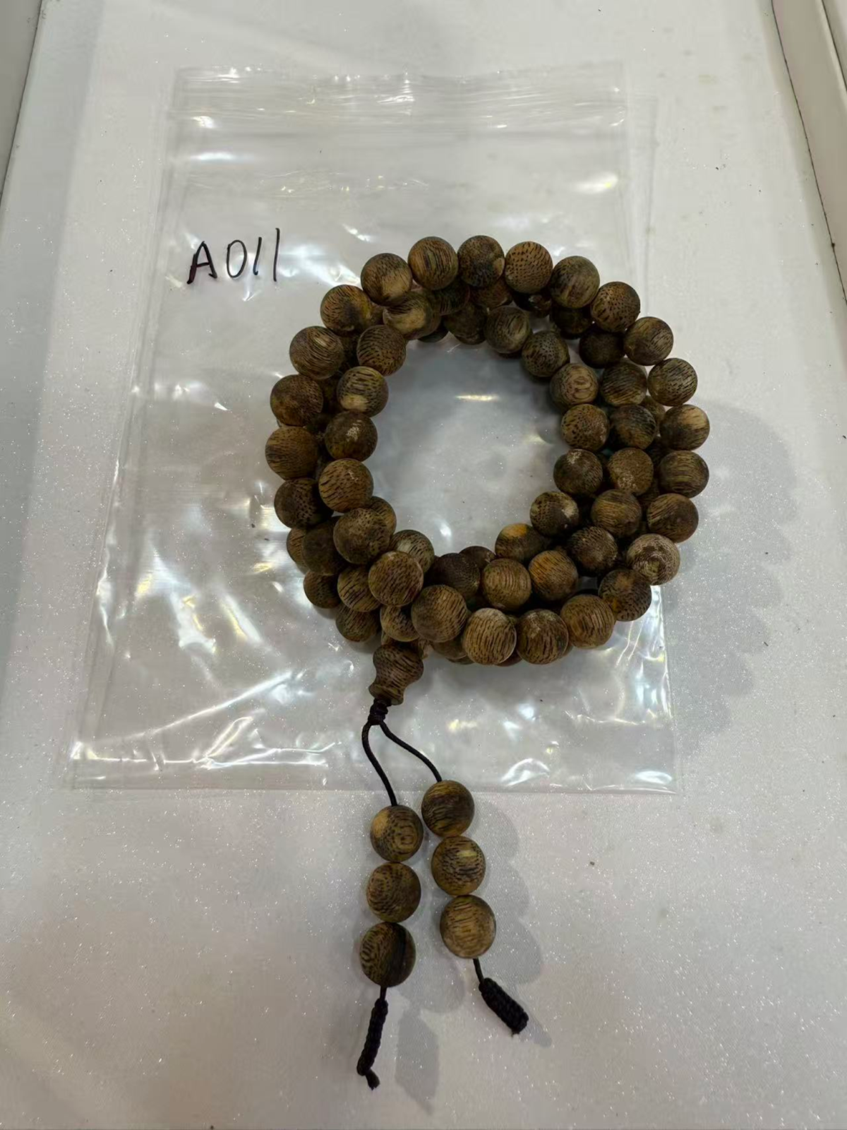 TH011 綠棋手鍊磨砂圓珠多圈 A011 0.8cm 108粒