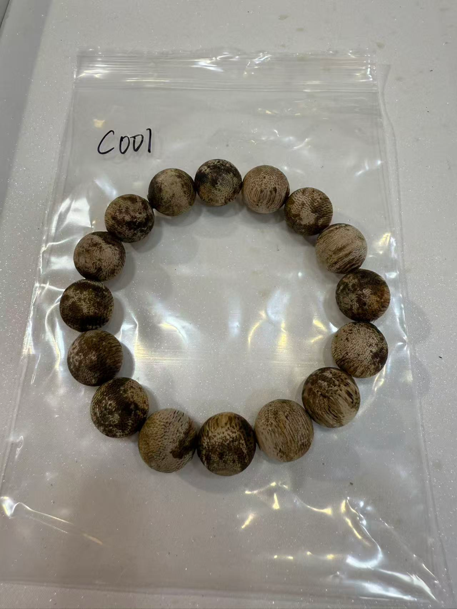 TH016 綠棋手鍊磨砂圓珠 C001 1.3cm