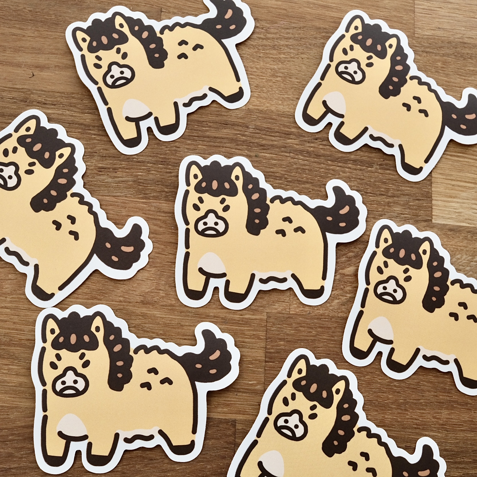 炸毛小馬 防水小貼紙｜白色吉米 台灣