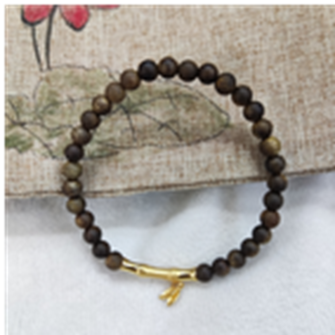 TH046 綠棋手鏈0.5+銀配飾節節高升