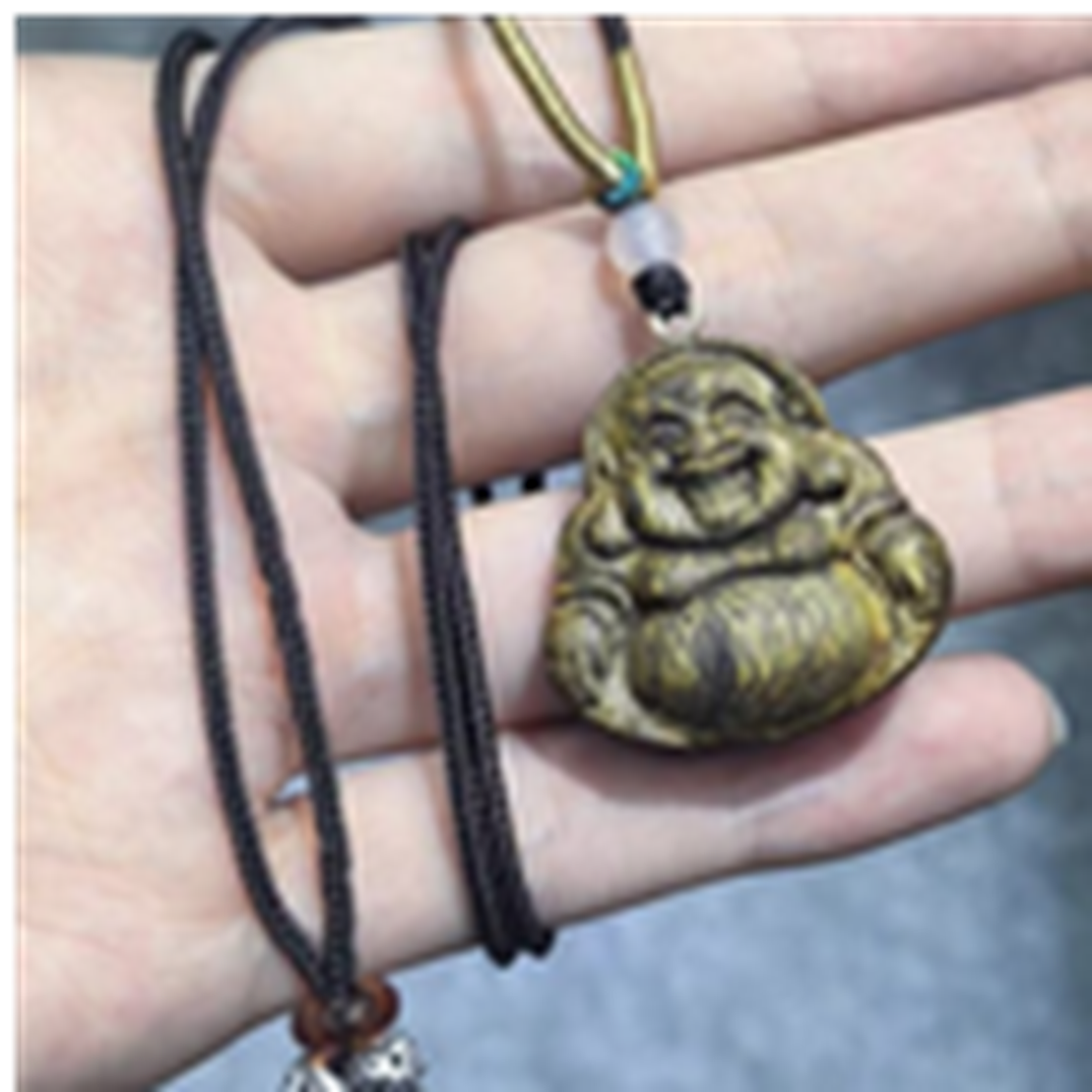 TH066 綠棋彌勒佛吊墜