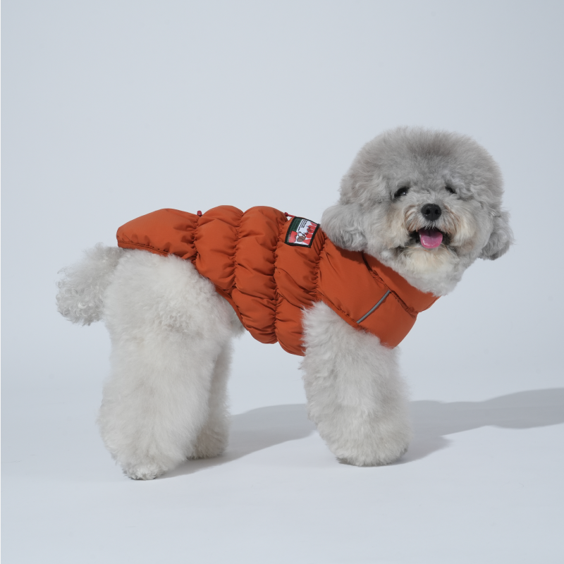 puppygallery｜澎澎棉雲朵背心２.０ 楓葉橘