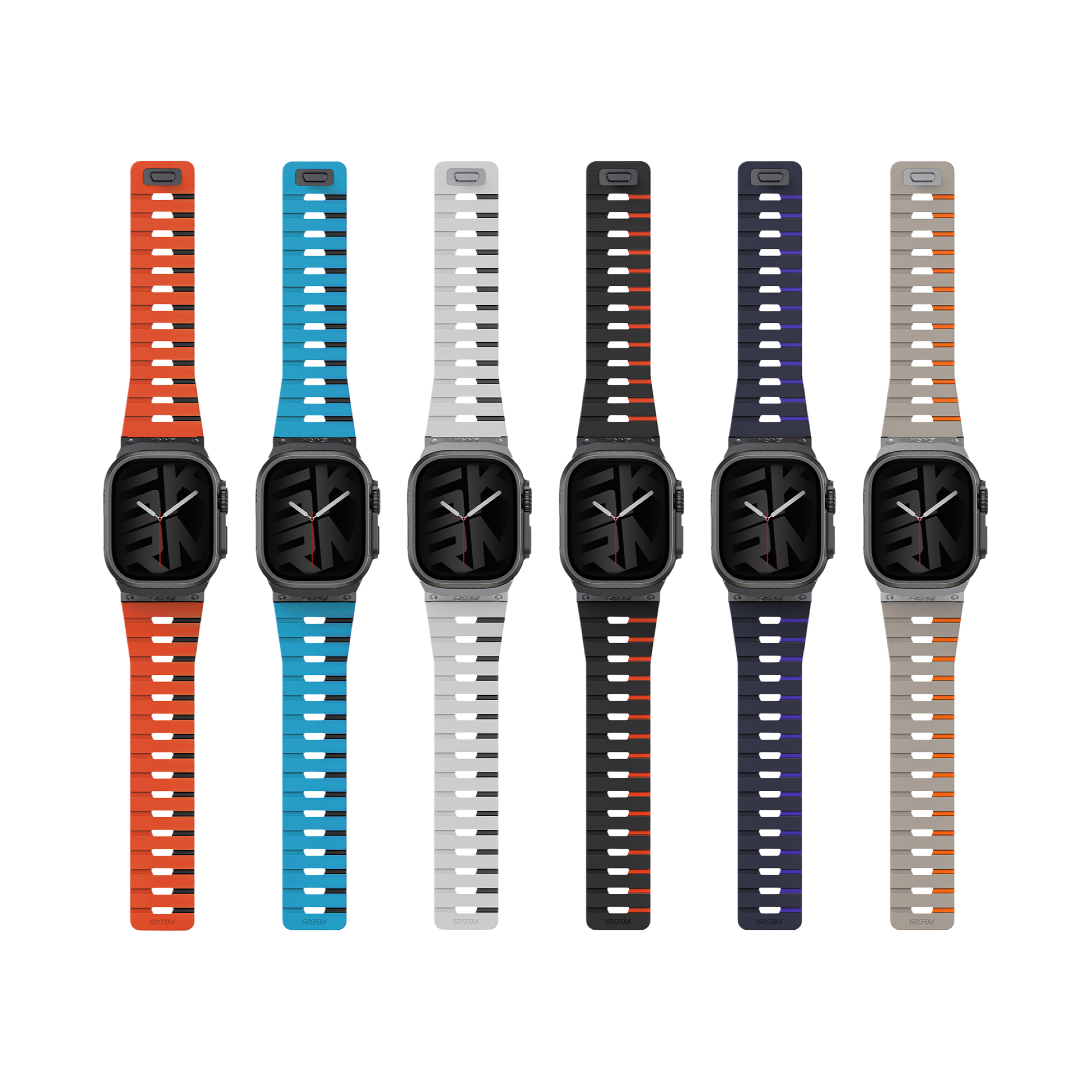 Skinarma Apple Watch 44/45/46/49mm GEMINI 雙色矽膠磁吸錶帶