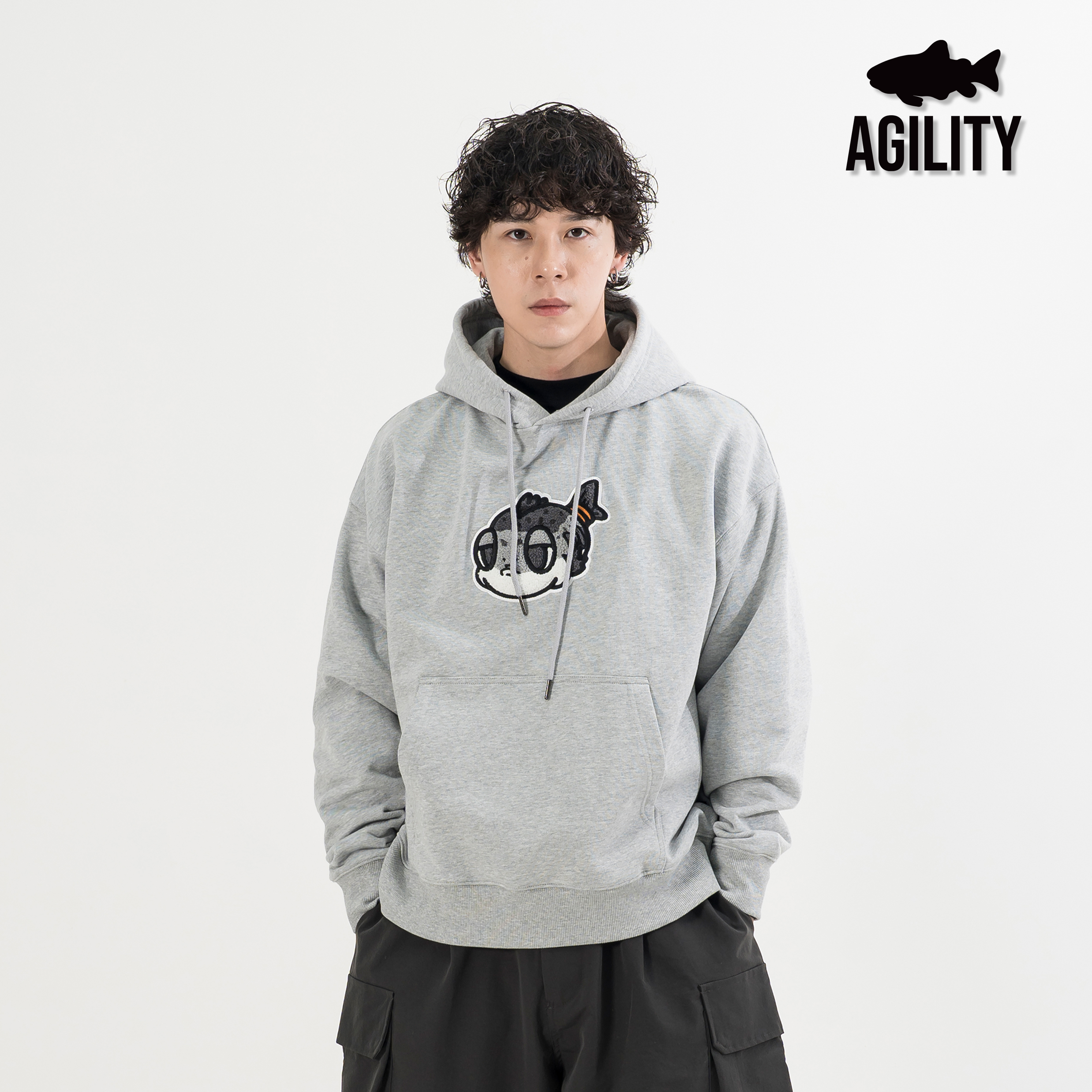 AGILITY Logo Hoodie / SYAKEMARU 鮭魚丸刺繡 帽Tee [H3-SM]