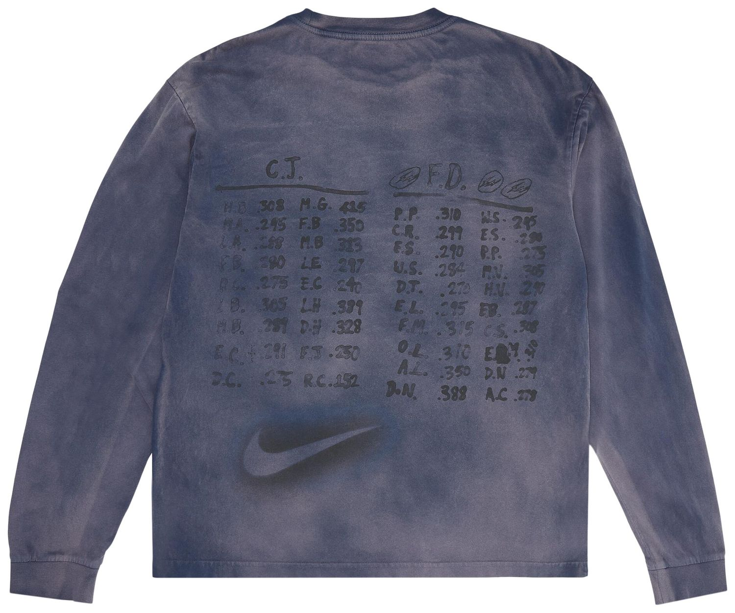 2025AW Travis Scott x Fragment x Nike HOUSTON TO ISE MIE LONGSLEEVE 藤原浩 閃電 聯名 水洗 長袖 長T 現貨