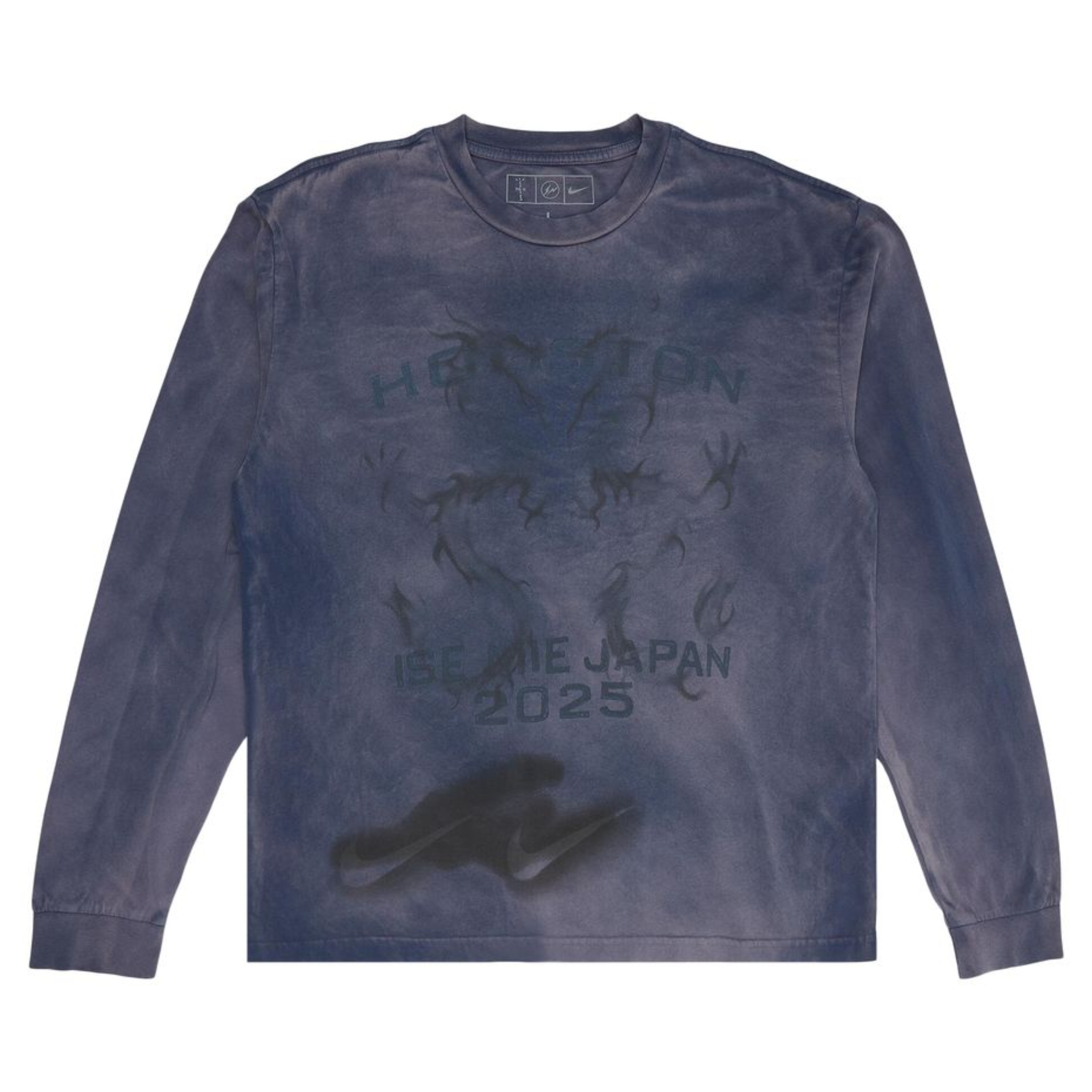 2025AW Travis Scott x Fragment x Nike HOUSTON TO ISE MIE LONGSLEEVE 藤原浩 閃電 聯名 水洗 長袖 長T 現貨