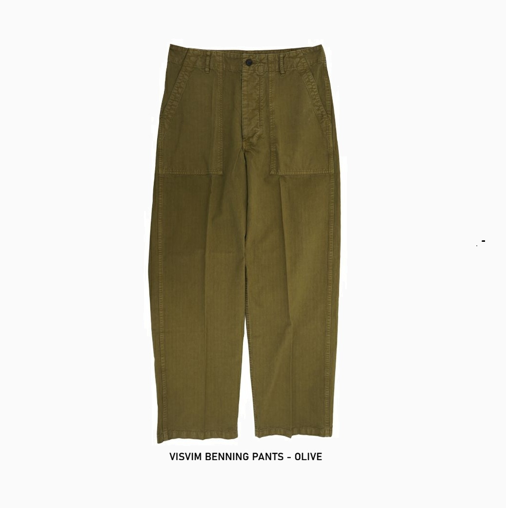 RE-STOCK: VISVIM BENNING PANTS - OLIVE PRE ORDER ITEM (預訂中)