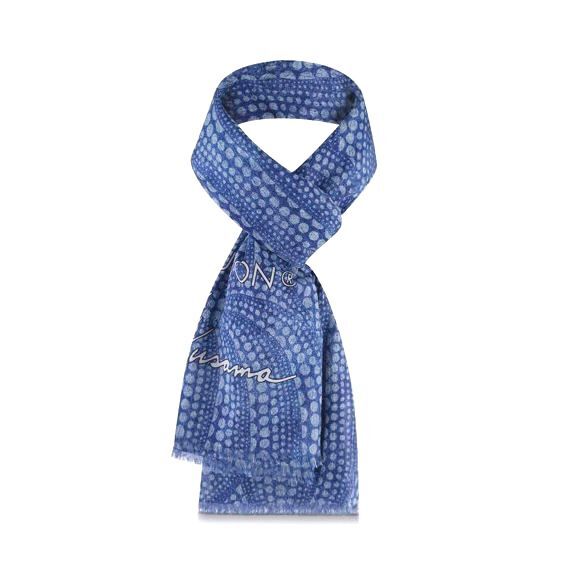 限量版!!! 全新LV SCARF 100%COTTON  200X138 LV x YK 藍色單寧 草間彌生 路易威登 圍巾/披肩 #BRAND NEW #香榭站正品