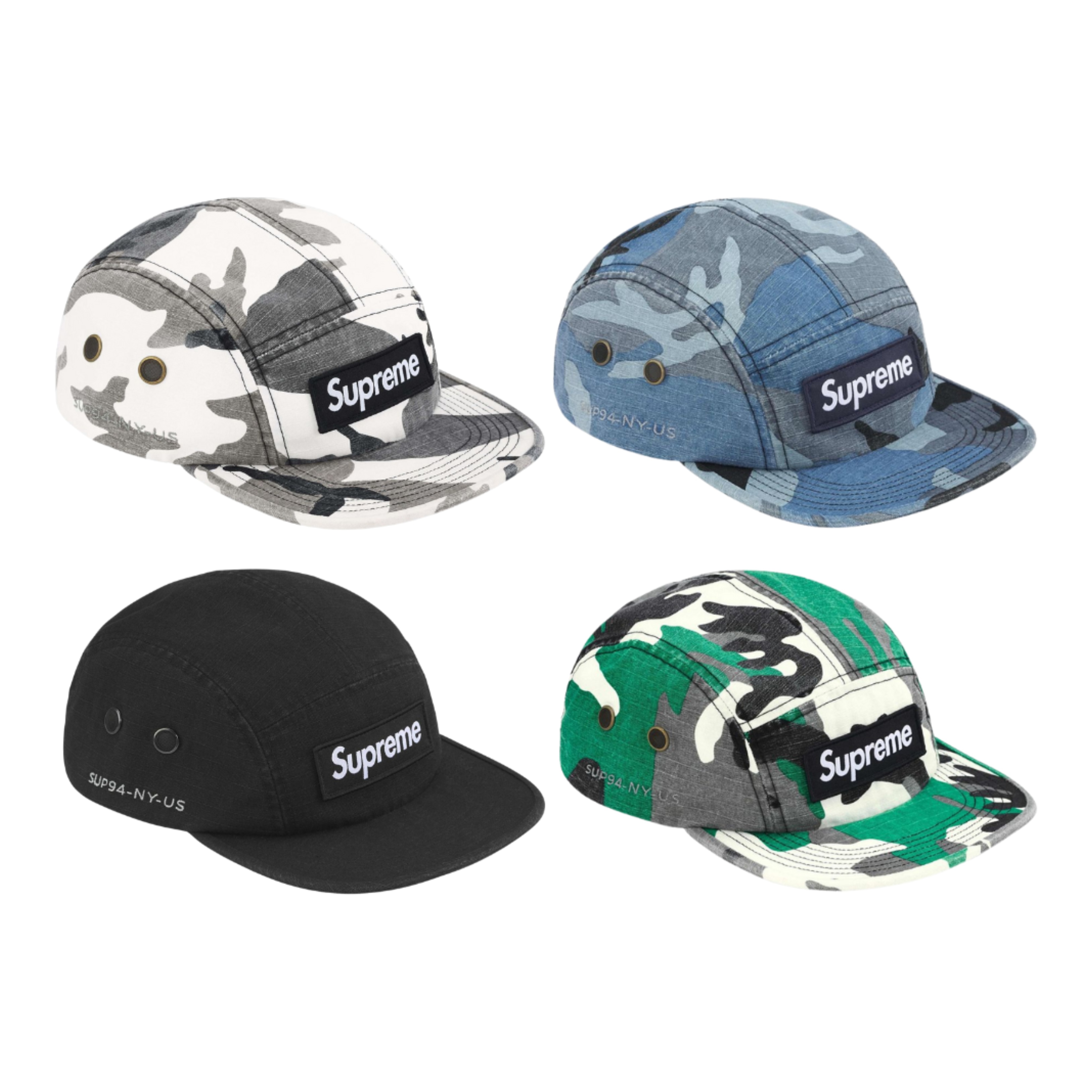 2025AW Supreme Military Camp Cap 厚貼布 迷彩 五分割 帽子 現貨 FW25H40
