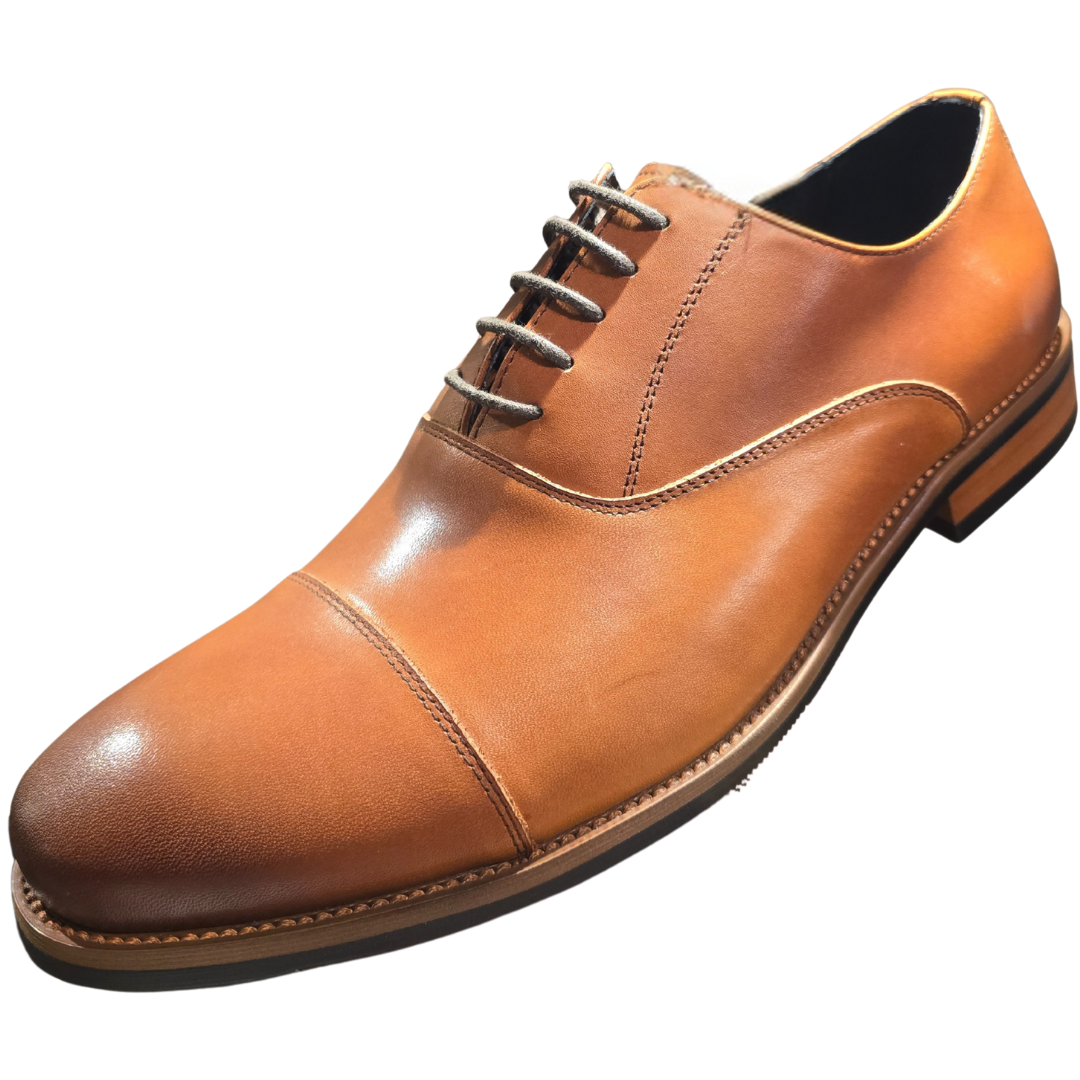 Revic 男裝皮鞋 | CH-29BR｜淺啡色牛津皮鞋