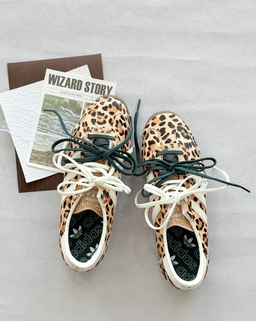 ADIDAS ORIGINALS SL 72 OG 豹紋奶油白 復古綠 米黃 咖啡色 焦糖底 女鞋 KI4205 / 調貨