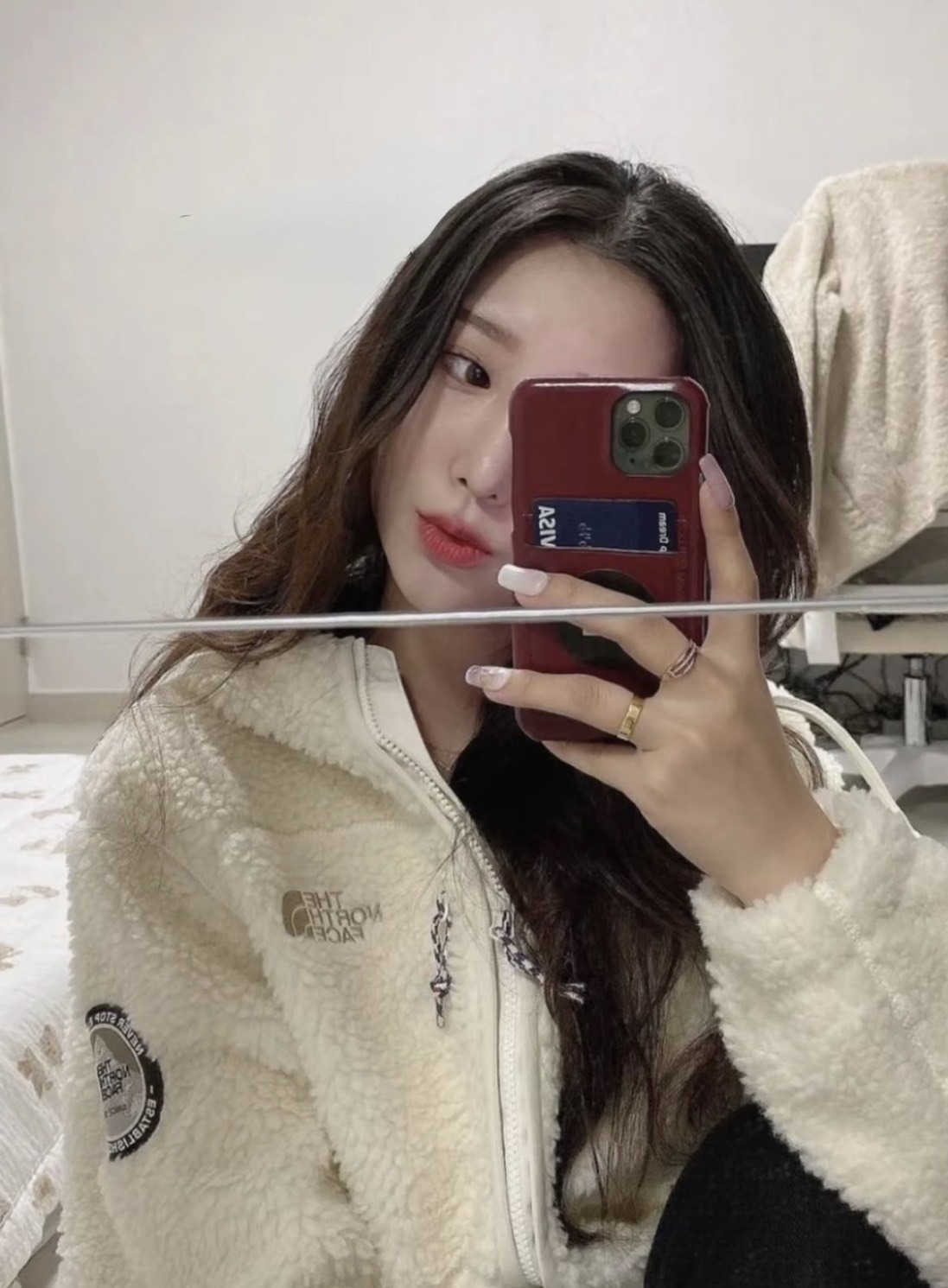 【代購】THE NORTH FACE Fleece Hoodie Jacket 刷毛連帽外套 申敏兒同款 白色 北臉白標