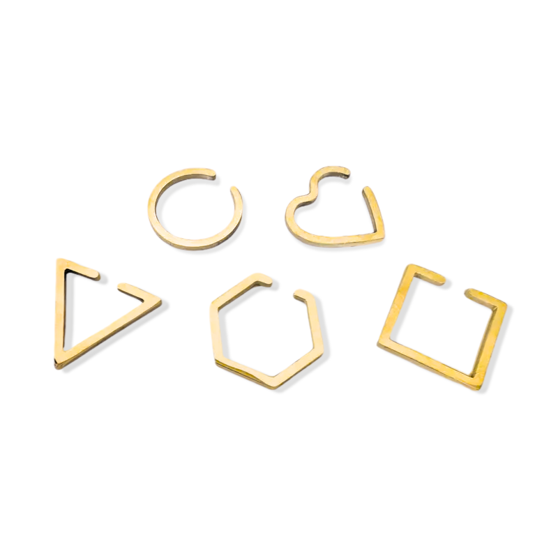 鋼-耳骨夾-素面幾何造型款 (單支價)