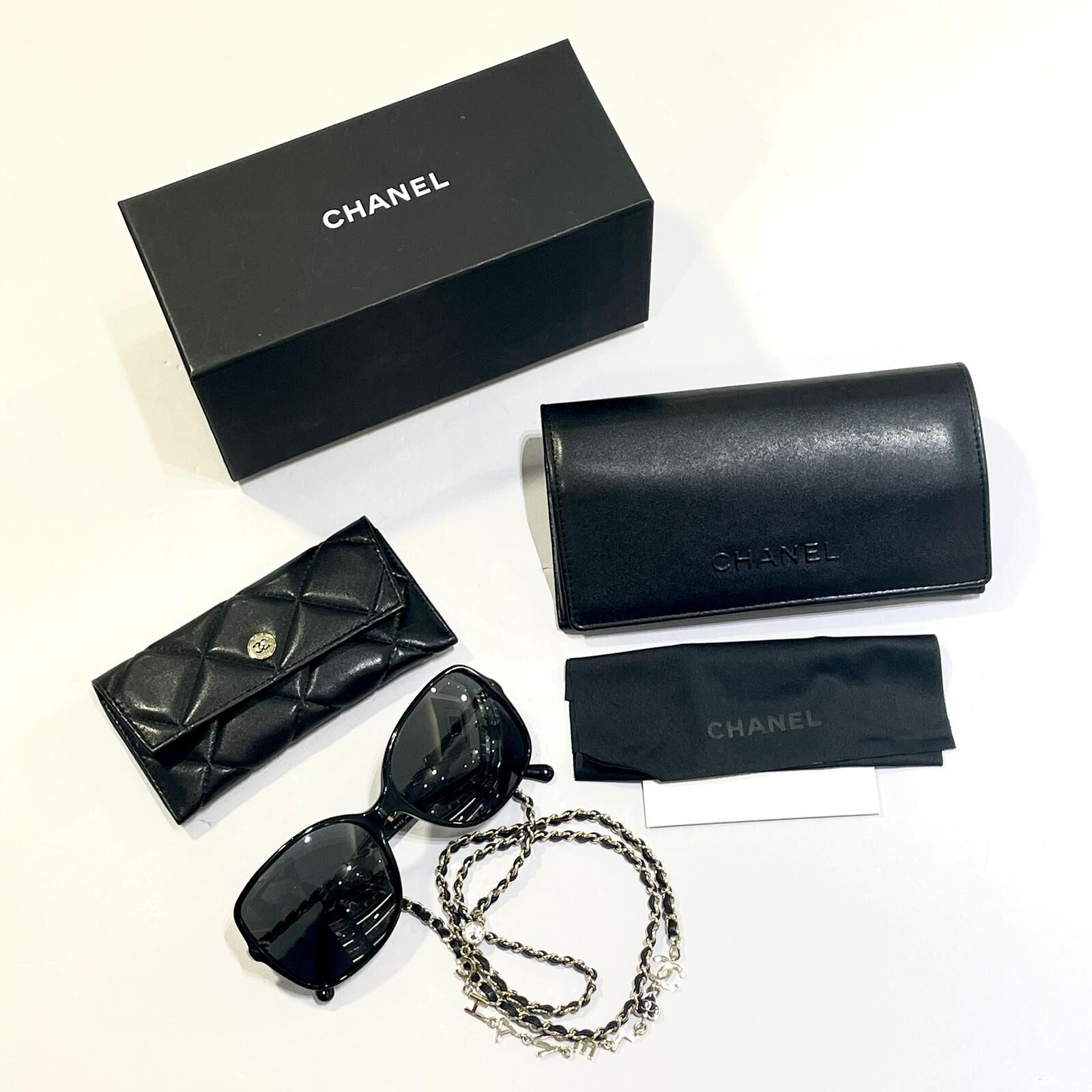 全新CHANEL SUNGLASSES  A409AA 黑色方框鏈條款 #香奈兒太陽眼鏡 #BRAND NEW #香榭站正品