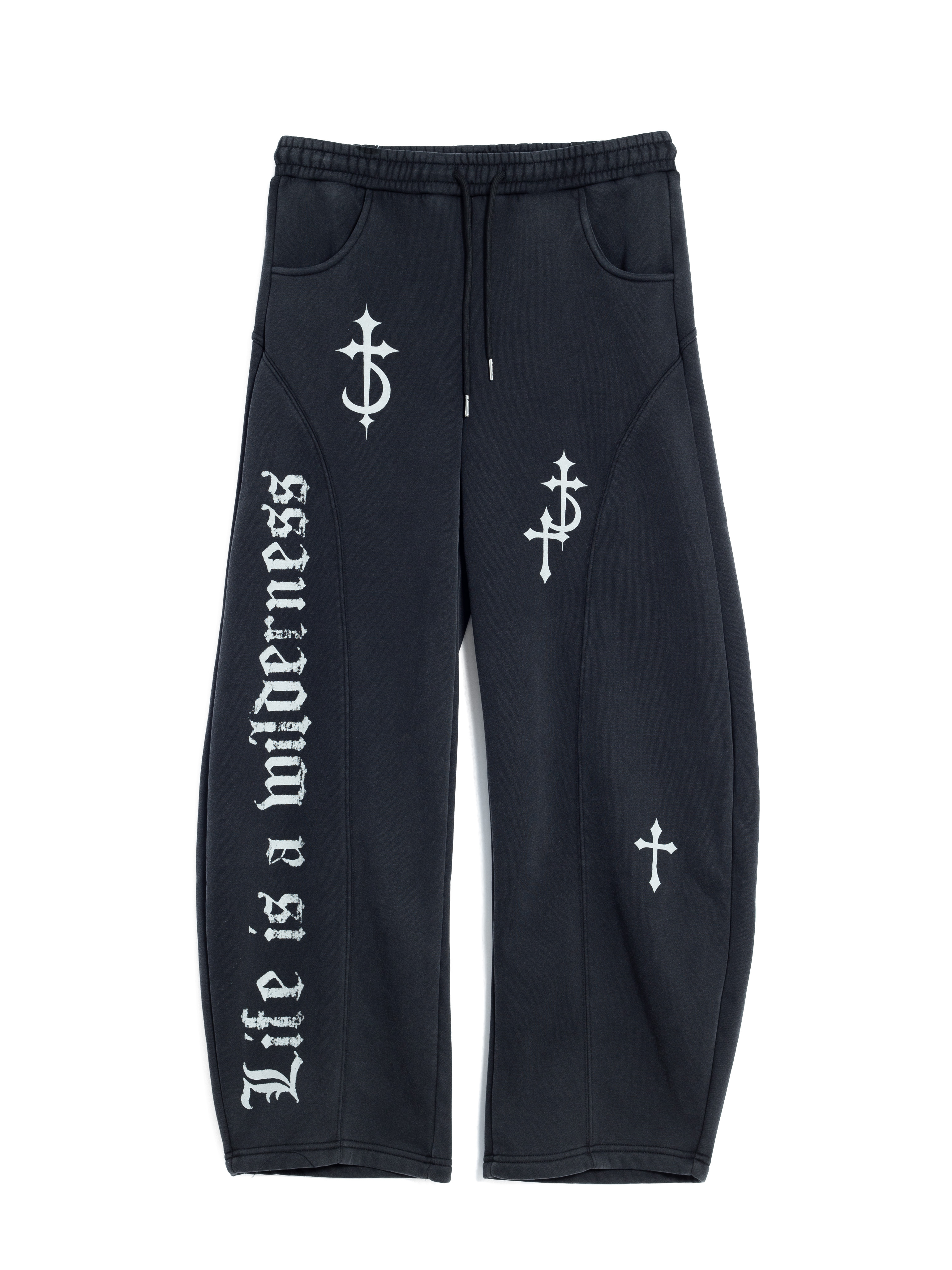 【車庫服飾】十字架棉長褲