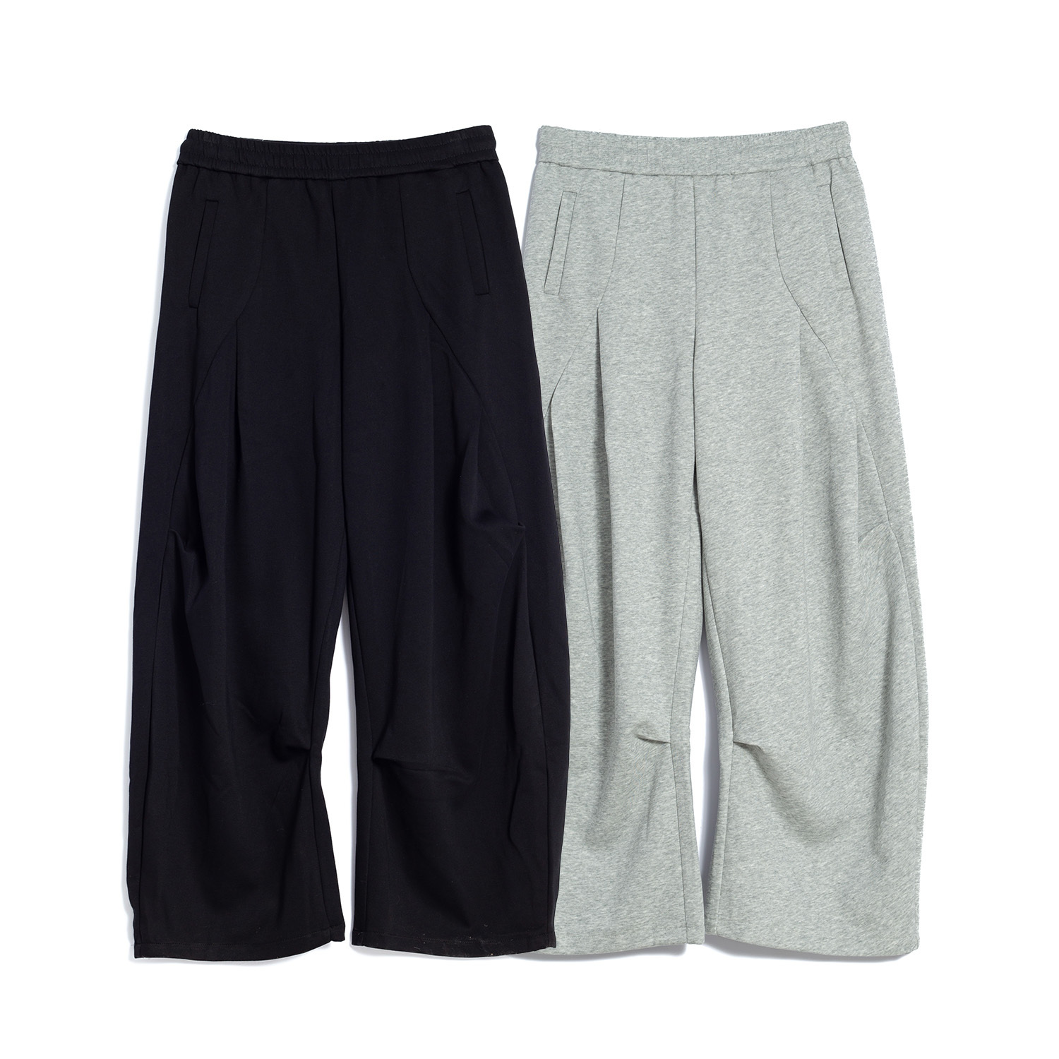 【車庫服飾】打摺寬版棉長褲